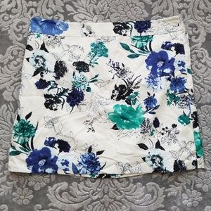 LOFT flower pencil skirt